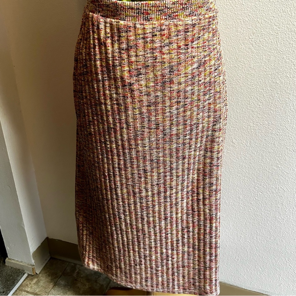 14th & Union Multicolor Knit Pencil Skirt pink tweed sz XL